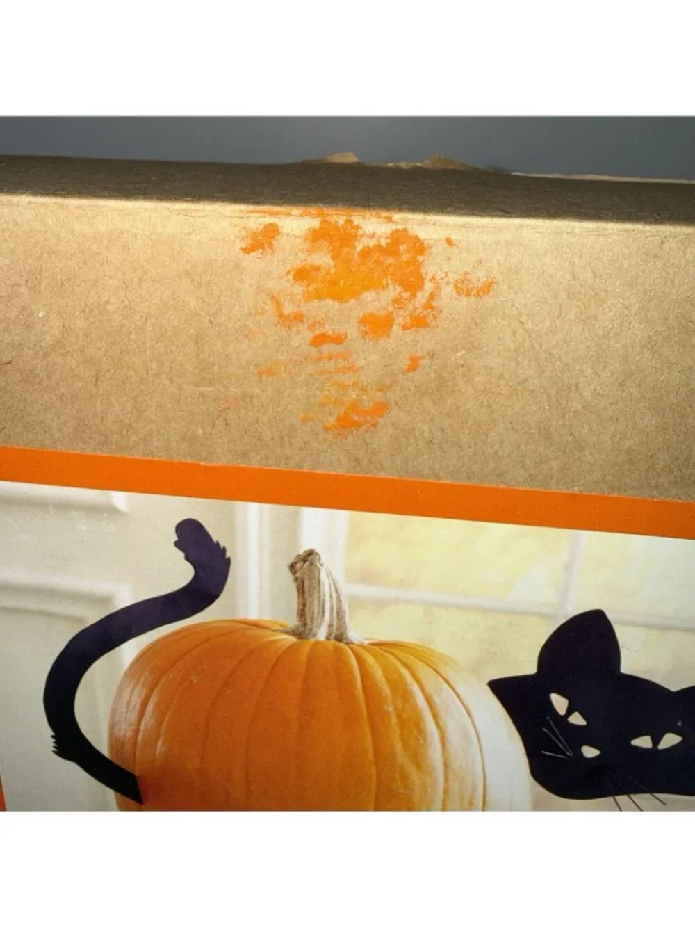 Pier 1 Imports Pumpkin Buddies Black Cat Metal Halloween Jack O'Lantern Stand